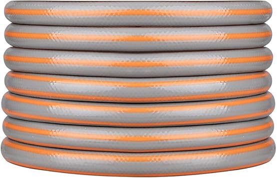1/2" Torsion-Resistant Garden Hose with 3-Layer Composite Construction for Greater Torsional ProtectionSize15M//49.2FT,ColorRed
