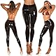 Koucla Glossy Latex Look Leggings L/XL, Schwarz