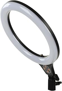 26cm Ring Light, Selfie Ring Light with Tripod Stand, 1000LM LED Circle Lights Video Light with Phone Holder for Work,Live Broadcast,Selfie,Study,Makeup,Tattoos,Beauty Salons