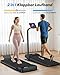 Laufband für Zuhause Klappbar, 4 in 1 Walking Pad mit Steigung, 3.0PS Klappbares Laufband für Zuhause & Büro mit LED-Anzeige, Leise Schreibtisch Laufband mit APP, Bis 150 kg, Keine Installation, Blau
