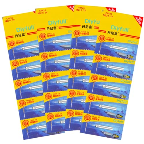 CR425 Dlyfull リチウム電池 3V 電気ウキ 釣り用 大容量 セット BR425互換 (20個)