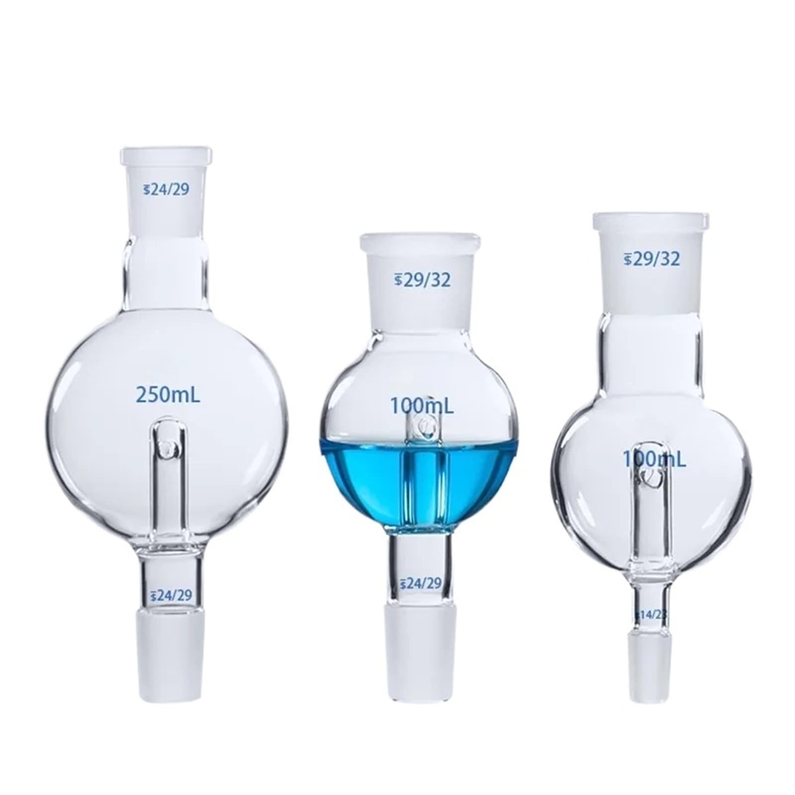 Verdicktes Gläser Anti-Spritz-Kugel Pufferkugel Explosionsgeschützte Flasche Rotationsverdampfungsinstrument Standardanschluss 100 ml/250 ml(250ml 24X19)