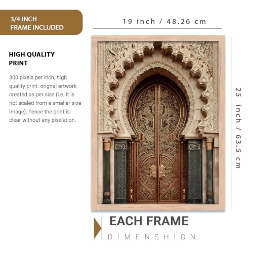 Image of kotart Traditional Indian Wall Art Paintings | Wall Posters With frames | Framed Wall Painting for Living Room Home Room Bedroom Office Wall Decor Set of 3 (19X25 inch)