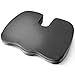Aylio Coccyx Seat Cushion | Back Support, Tailbone Relief, Washable Cover (Black)