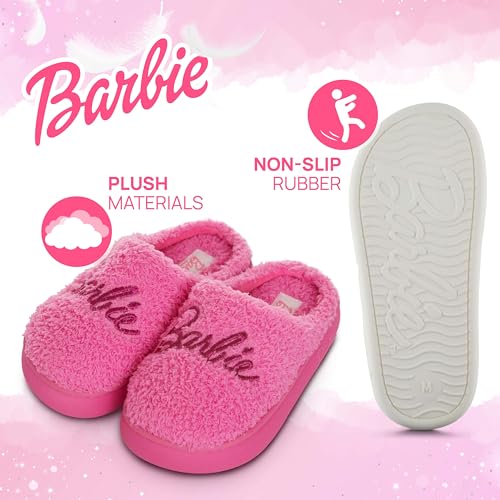 Barbie Kids Slippers Gifts For Girls Extra Cozy Fuzzy House Slippers Slip On thumb #4