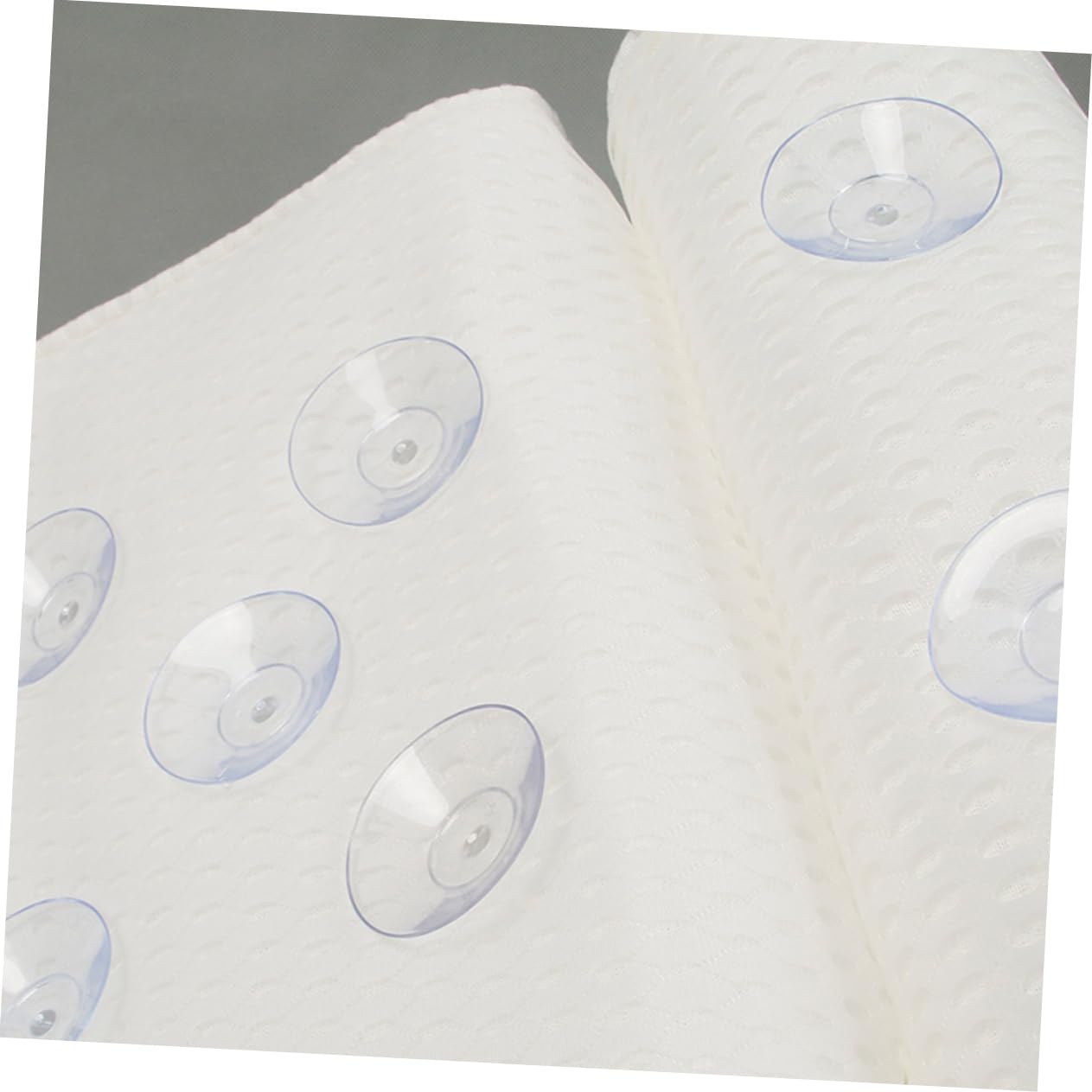 Beaupretty Oreiller Repose-tête et Nuque en Polyester Blanc Ventouses pour Bain à Domicile, Forme Confortable pour Relaxation et Soutien