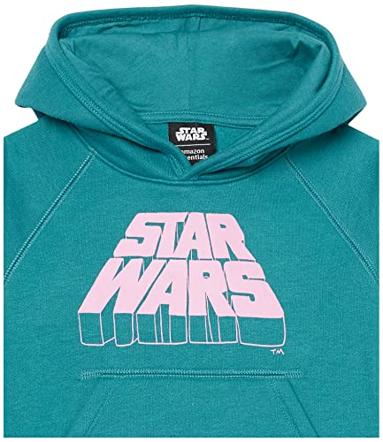 Amazon Essentials Disney | Marvel | Star Wars | Frozen | Princess Girls' Fleece Pullover Hoodie Sweatshirt, Star Wars Logo, X-Large