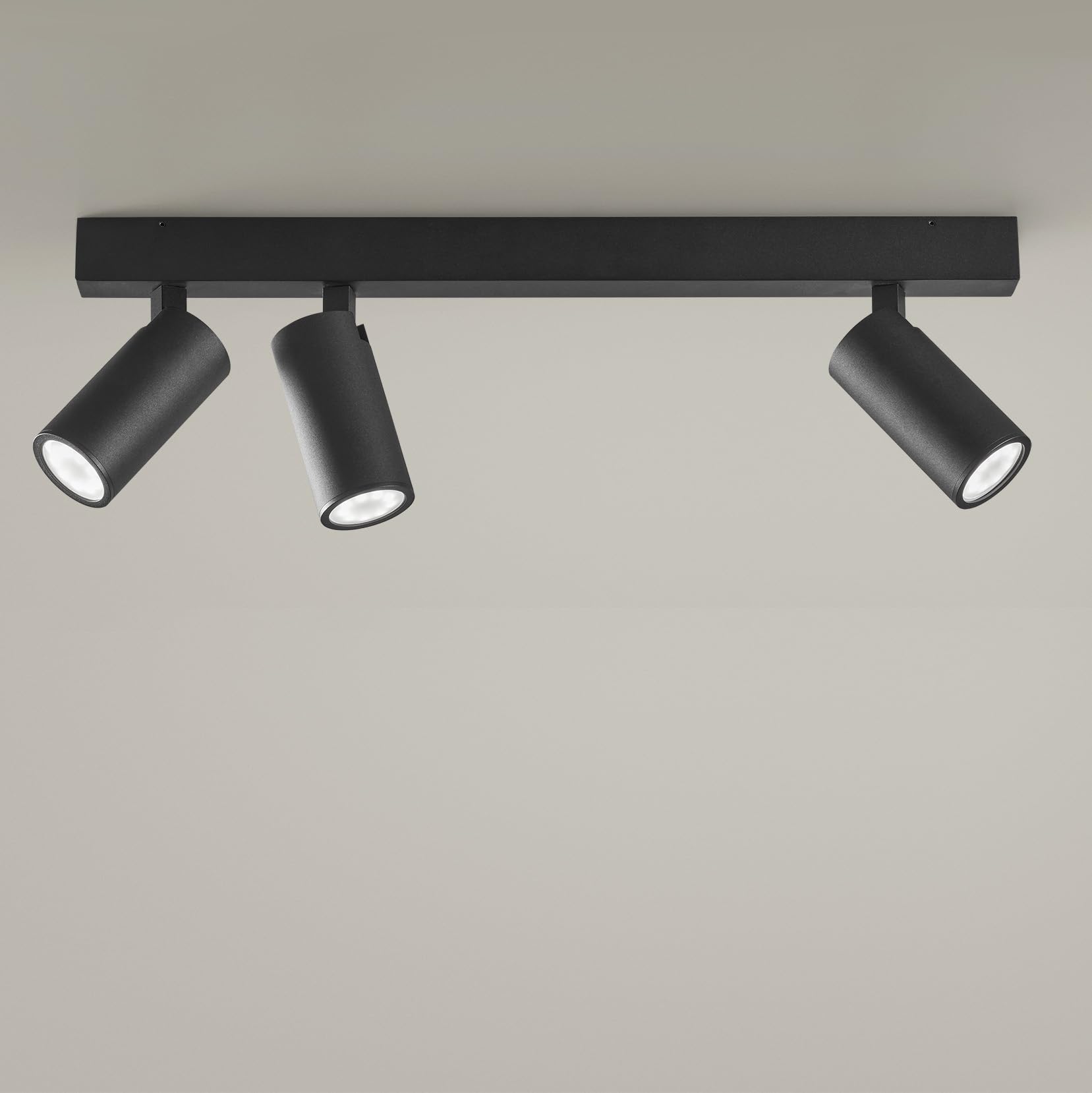 Leds C4 Black Simply 3 Bodies Spotlight 4 Light Bar Metallic Gu10 7W
