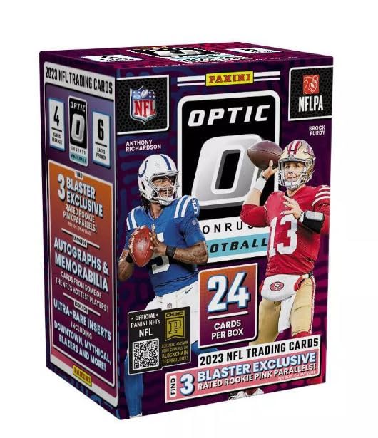 Panini 2023 Donruss Optic Football Blaster Box (Pink Parallels, 24 Cards)