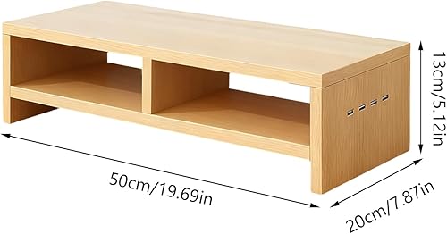 Miniatura 7 de Monitor Stand, with Sleek Modern Design, 50x20x13cm, Monitor Stand Riser, Wireless Charging Desk Organizer, Ergonomic Height, for Multitasking and
