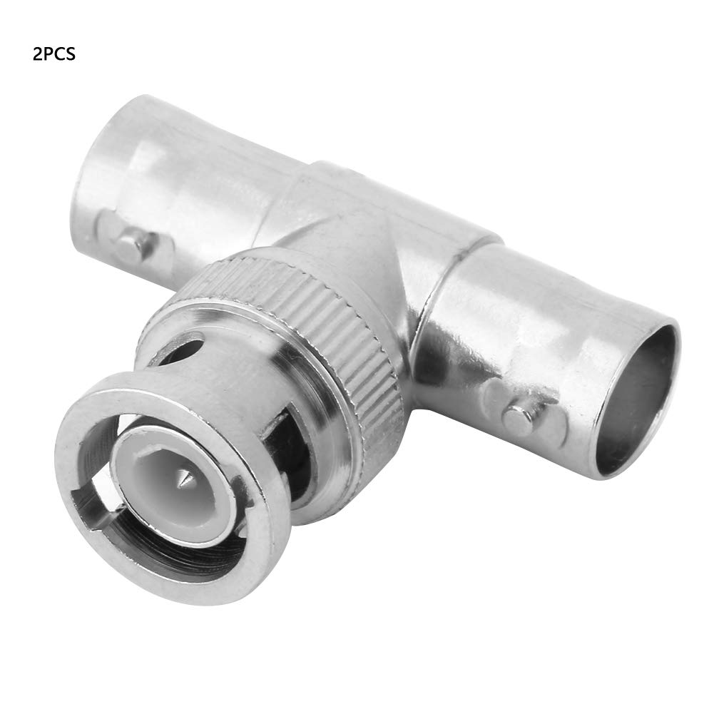 Divisor BNC En T Macho A Hembra Doble Para Cable Coaxial, CCTV Y Antena – 2 Piezas De Fafeicy