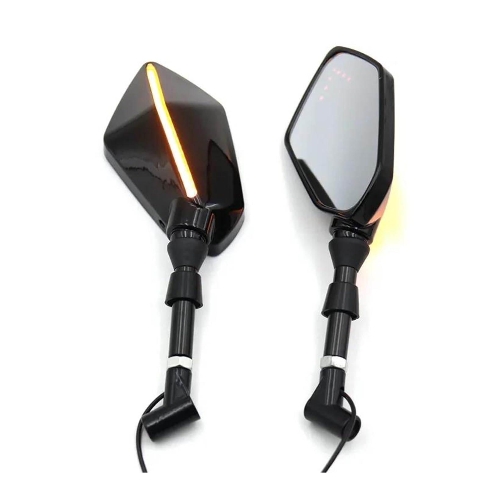 espejos laterales de motocicleta 8-10MM Para Benelli TRK 502X TNT 125 BN Para Leoncino 500 752S 502C Accesorios Para Bicicleta Retrovisor(Negro)