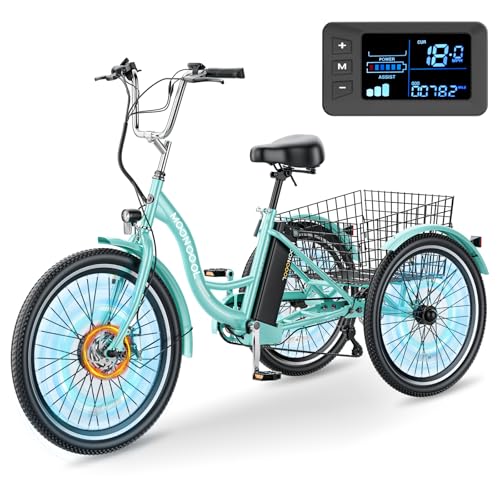MOONCOOL Electric Tricycle for Adults, 350W 36V Electric Trike Motorized Three...