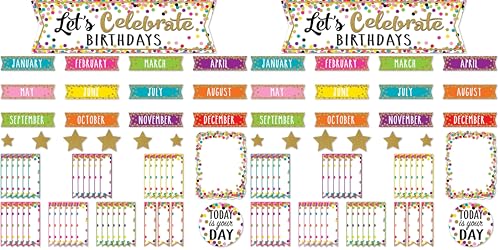 Image of Confetti Let's Celebrate Birthdays Mini Bulletin Board (Pack of 2)