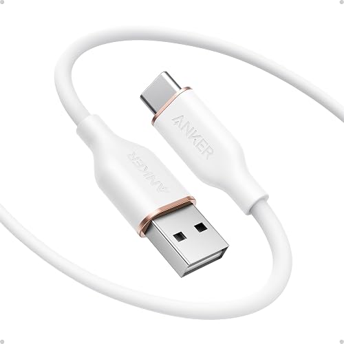 Anker USB A to USB C Cable, USB to USB C Flow Cord (6 ft, White)