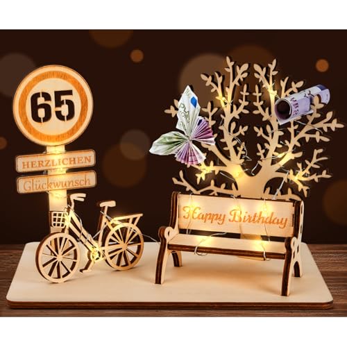 I LOVE MOM Geldgeschenk Geburtstag Holz Fahrrad Geschenk DIY Holz Schild Gästebuch Dreidimensionale Bäume Sitzbank Deko Zahlen für Geschenke Hochzeiten Partys Geburtstage Jubiläum (GYY-65)