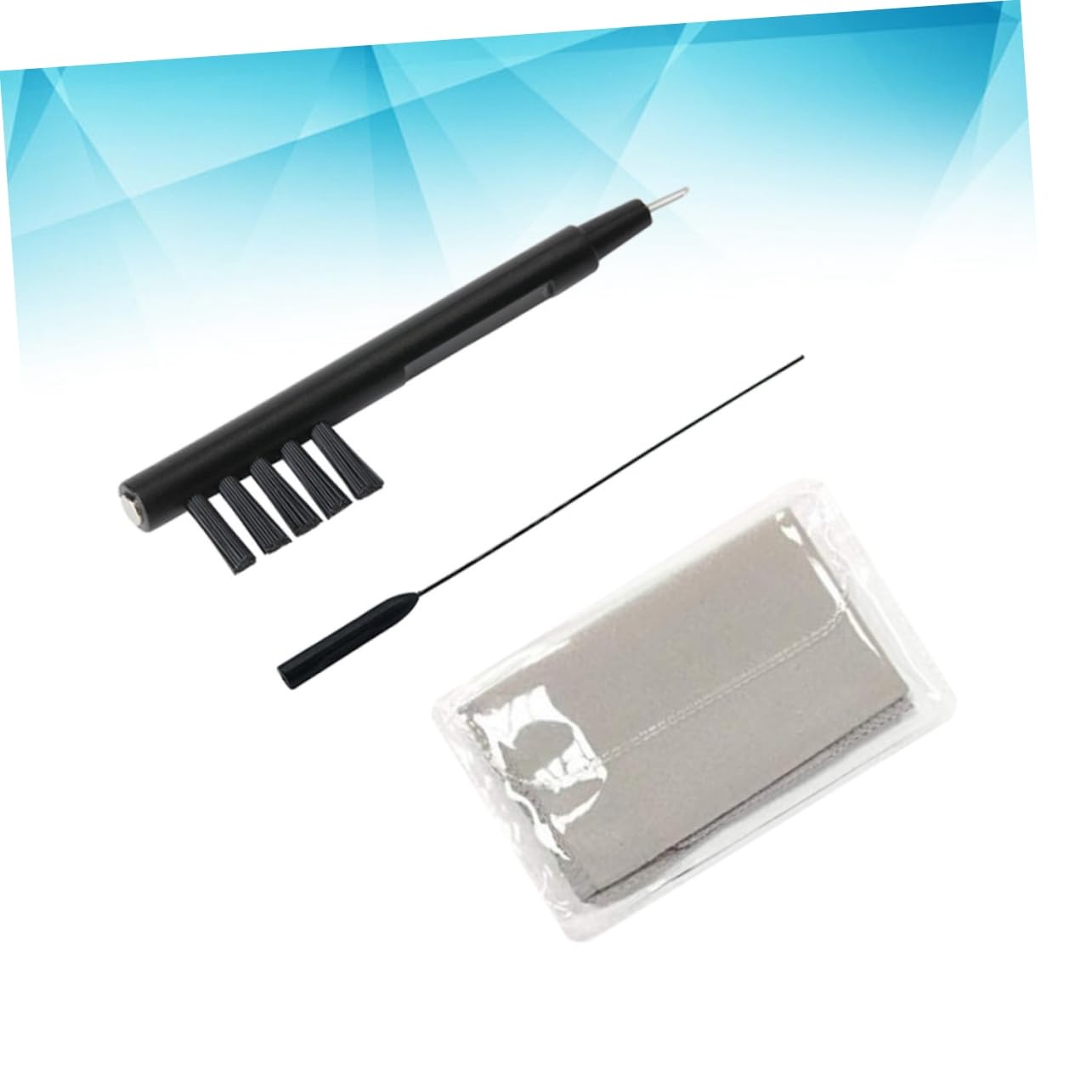 BCOATH 3Pcs Cleaning Kit Multifunctional Accessories with Cleaning Cloth Brush and Rod for Earpiece Maintenance Random Color Cleaning Cloth Included