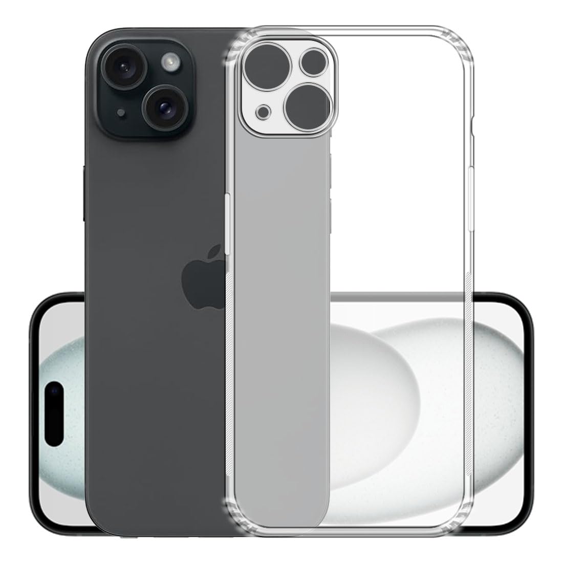 Amazon Brand- Solimo Basic Case for Apple iPhone 15 (Silicone_Transparent) (B0CRTJKJVH) Amazon Price History, Amazon Price Tracker