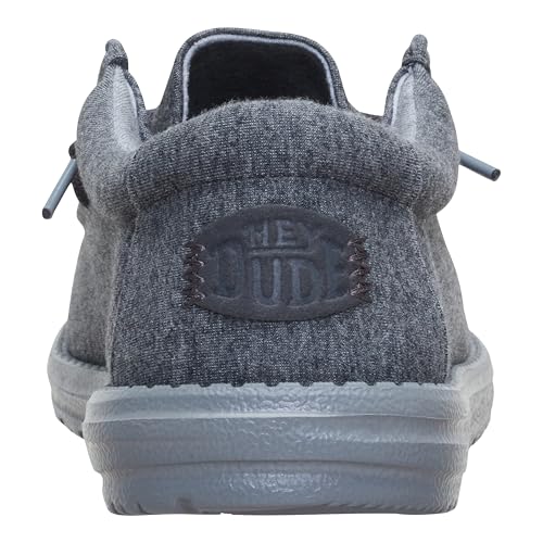 Image of HEYDUDE Men's Wally Stretch Jersey Slip On Shoes | Lightweight Comfortable Travel Loafers with Elastic Laces