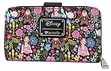Loungefly x Beauty and the Beast Belle Character Floral Print Wallet (Black Multi, One Size)