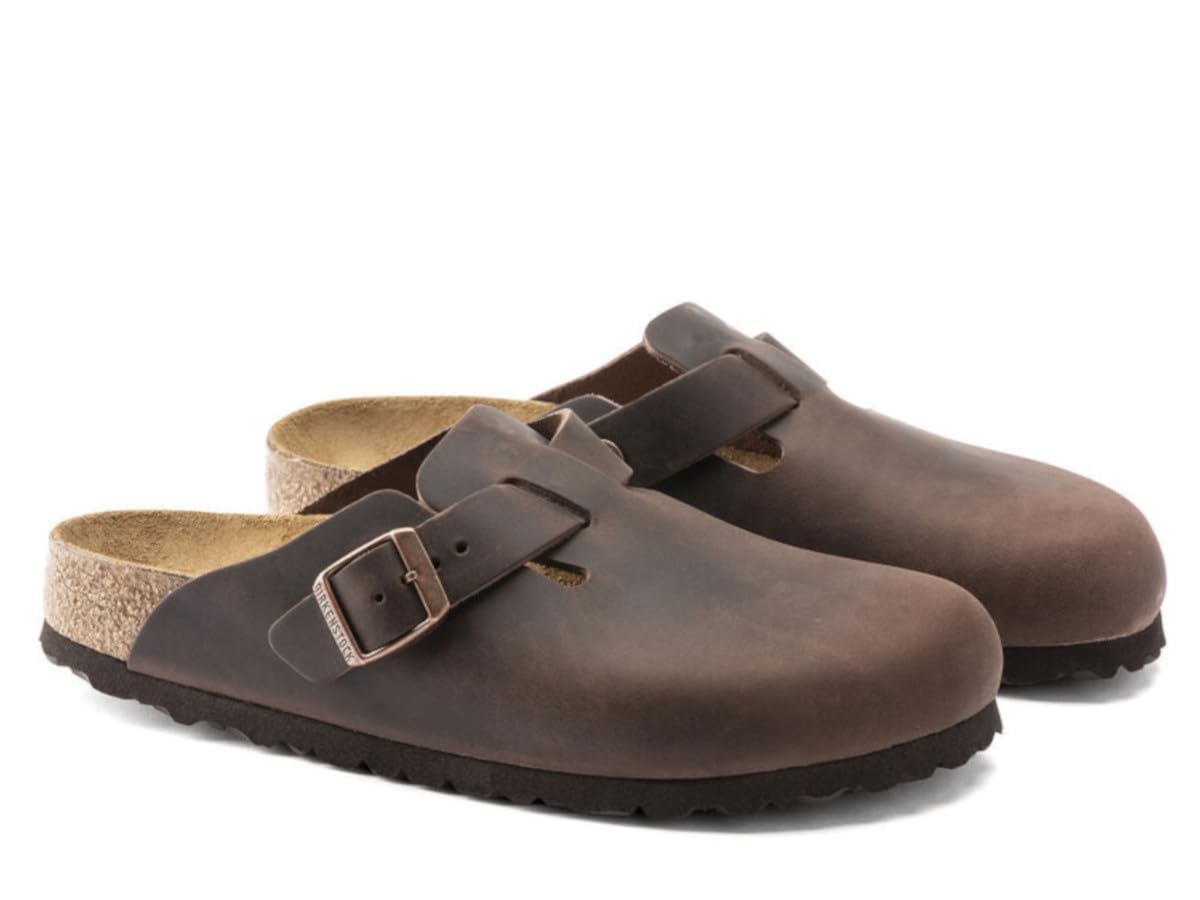 Birkenstock 860133 Boston Habana, Oiled Leather Zoccoli Uomo, Habana EU 41