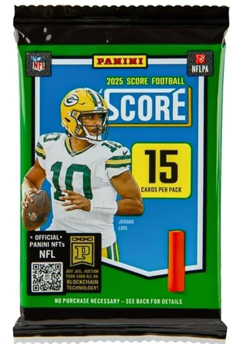 2025 Panini Score Football 15 Cards Per Pack.Search for New 2025 Rookie Player Cards
