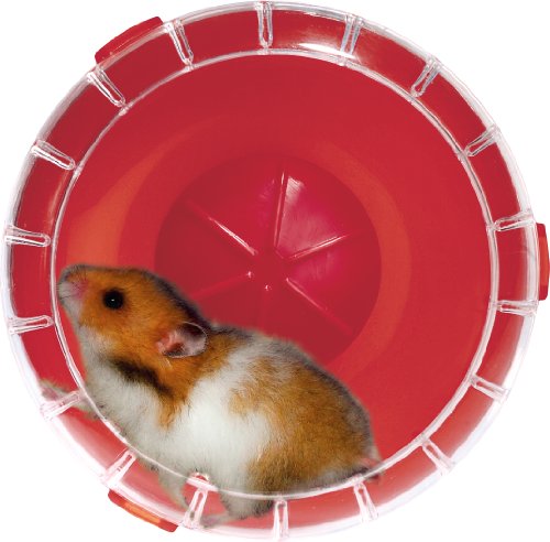 Roue silencieuse pour cage RodyLounge rouge cerise SILENT WHEEL diamètre 14 cm environ (hamsters, gerbilles)