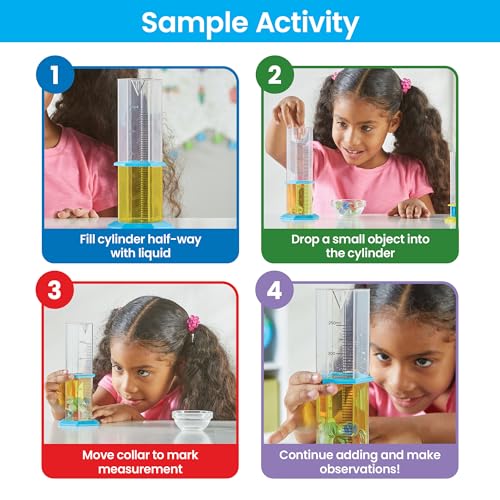Learning Resources Starter Science Graduated Cylinder Set, Ages 3+, Science Lab Equipment - Image 3