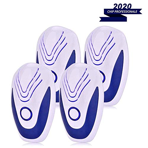 Goushy [2020 Updated] Antizanzare Ultrasuoni,Elettrico Repellente Ultrasuoni Interno Ultrasuoni per Topi Dispositivo Anti Zanzare, Insetti, Scarafaggi, Ratti, Topi, Formiche, Ragni (905ModelIo)