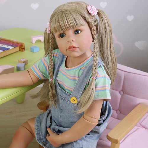 yuela 98CM Kleinkind Baby Mädchen Original Masterpiece Doll 3-4 Jahre alt echtes Babykleid Modell Kugelgelenkkörper Puppe Sammlerstücke – Bild 7