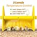 Heating Brooder Plate for Chicks Ducklings, Adjustable 3 Levels Temperature Brooder House for Keeping Poultry Warm(Yellow, L)