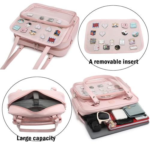 Image of Oxford Ita Bag Crossbody Shoulder Bag Satchel Messenger Backpack Multi-Purpose Pins Display
