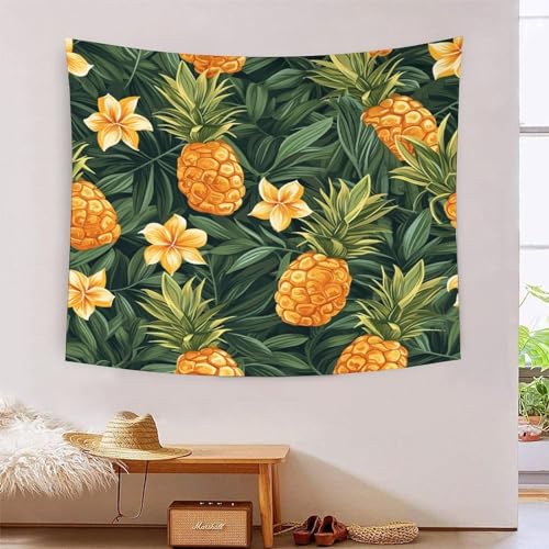 Tapisserie murales decoration murale tissu ananas 3D grand format salon chambre