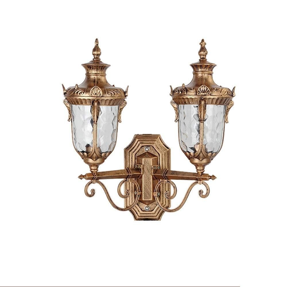 JYBNBBE Outdoor Wall Lantern, Waterproof E27 Wall Sconce with Seeded Glass, Aluminum Light,Black