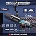 TONOR Dynamic Podcast Microphone for Studio, Cardioid XLR/USB Mic, AI Noise Cancellation, Tap Mute, 3.5mm Headphone Jack for Monitoring, Volume Control, Microfono with Boom Arm, Black, TD510 AIR H+