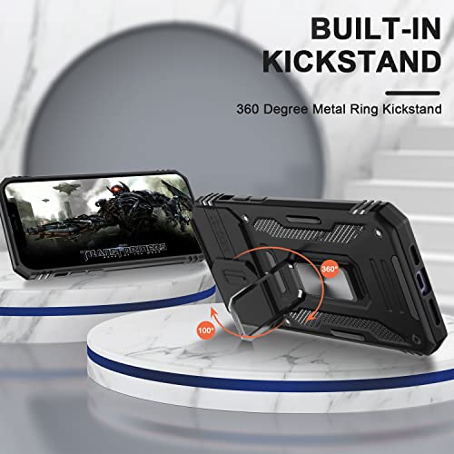 Aupai Iphone 13 Case With Camera Cover,Iphone 13 Cover With Screen Protector Heavy Duty Military Grade Protective Phone Case With Kickstand For Apple Iphone 13 Black #TOP4