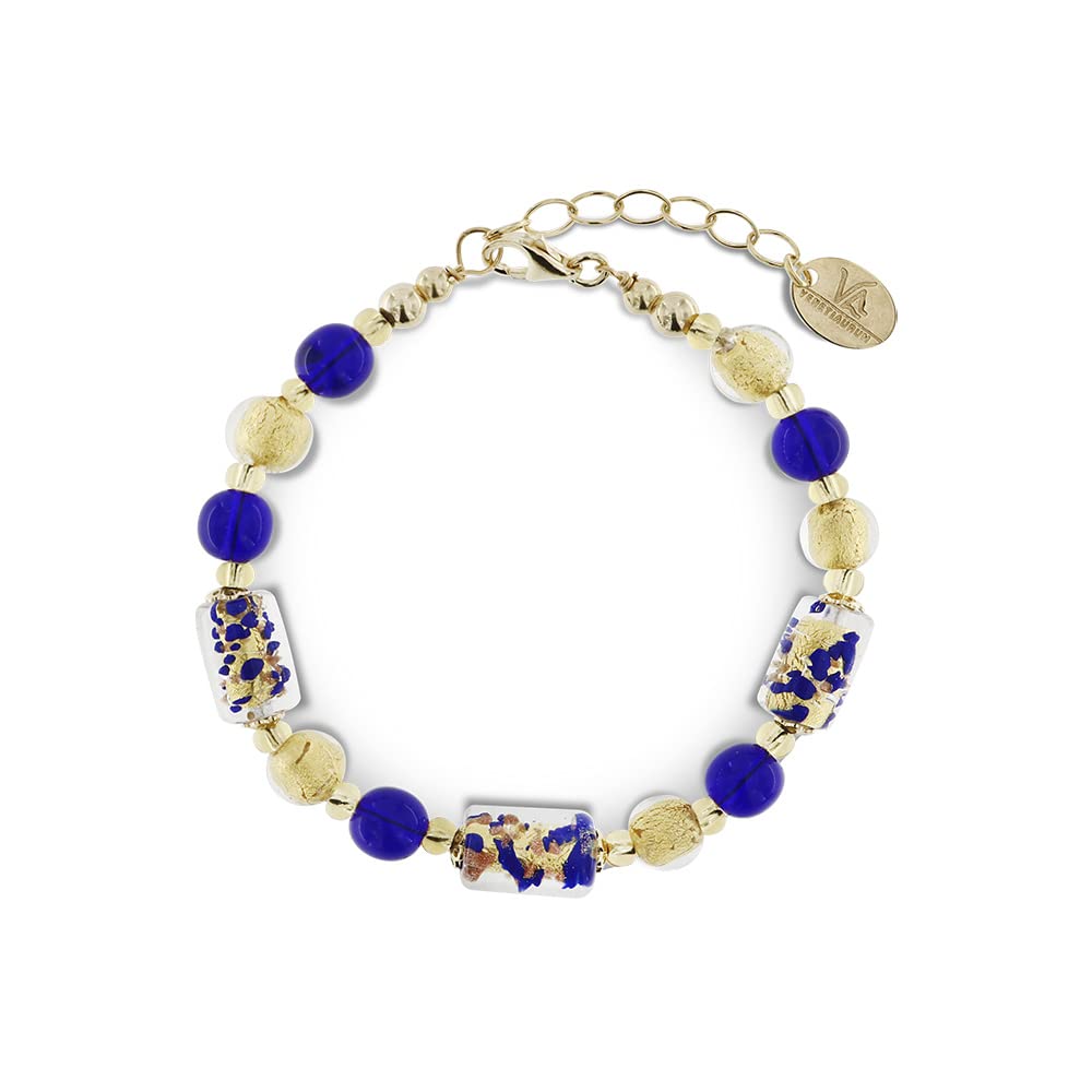 Venetiaurum - Bracciale per Donna Con Pietre In Vetro Originale Di Murano E Argento 925 - Gioiello Made In Italy Certificato