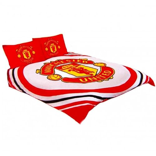 Manchester United FC Pulse double Duvet Set (Full) (Red/White)