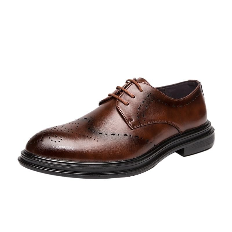 Classic Oxford Shoes Premium Men's Formal Footwear with Memory Foam Men's Breathable Dress Shoes for All-Day Wear