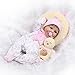iCradle Bambola Reborn Baby Doll 17 Pollici 43cm Simulazione Morbida Neonata Realistica Silicone Vinile Bebe Bambole Giocattolo per Bambini Regali di Compleanno Regalo di Natale(Corpo in Tessuto)