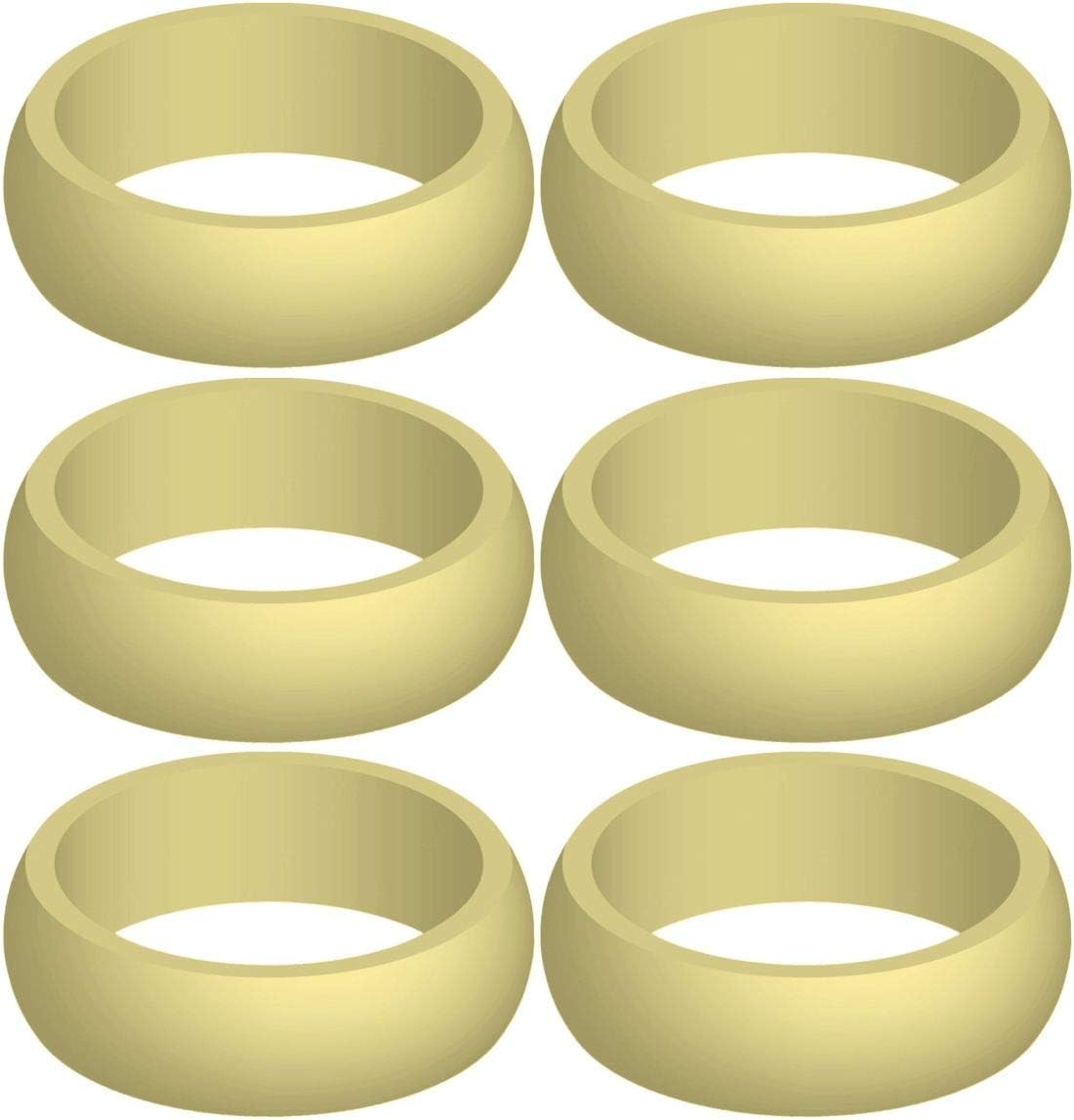 Set of Two (2) Silicone Rings in Your Choice of Size and Color - Engagement Wedding Replacement Rings for Workout and Active Lifestyles