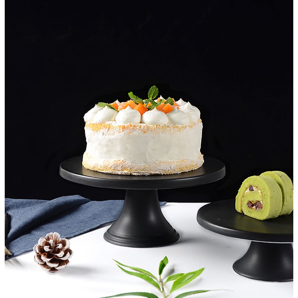 Soporte para tartas Ceic negro mate con tapa de cúpula, servidor de exhibición de pasteles retro y soporte multifuncional para servir y soporte para cupcakes para decoración de cocina