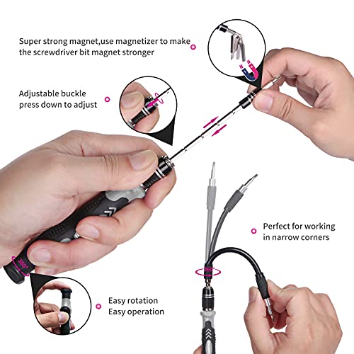 Image of Precision Screwdriver Set, 138 in 1 Professional Computer Repair Tool Kit with 117 Bit, Compatible for Laptop, PC, Tablet, iPhone, MacBook, iPad, PS4, Xbox, RC Car and electronics