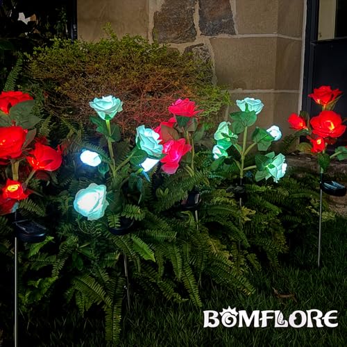 Solar-Roses-Flowers-Lights-Outdoor-Garden-Light-Waterproof-Cemetery-Decorations-for-Grave-Fairy-Growing-Flower-Plant-Lighting-Yard-Patio-Flowerbed-Decor-for-Gardener Solar Roses Flowers Lights Outdoor Garden Light Waterproof Cemetery Decorations for Grave Fairy Growing Flower Plant Lighting Yard Patio Flowerbed Decor for Gardener