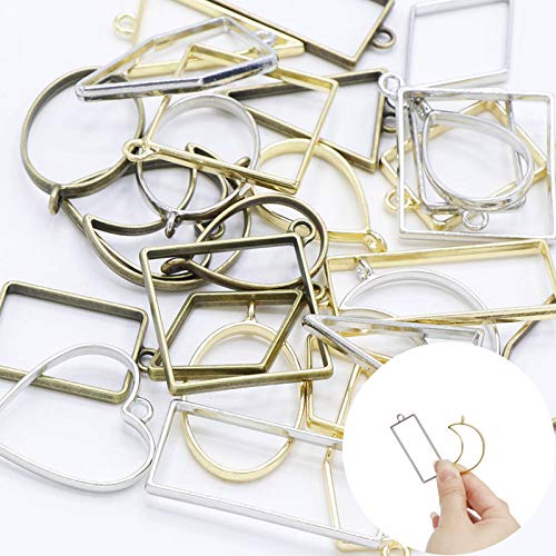 Frame Pendant Open Bezel Charms Diy Craft Resin Jewelry Making Metal Casting Mold Pendant Set Diy Mold Resin Jewelry… - Afbeelding 8