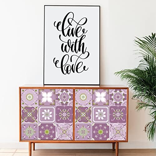 Image of Wall Tiles Stickers for Kitchen Moroccan Waterproof Wall Stickers for Bathroom | Bedroom | Living Room | Wall Floor | Stairs & Home Decor (Pack of 36 Pic) (8x8 Inch, Desgin A8)