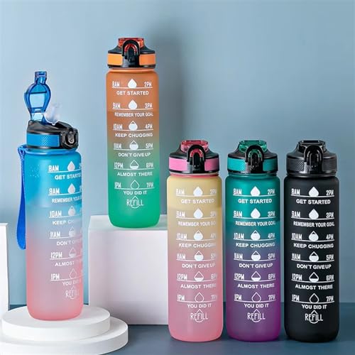 Bouteille de sport design violette de motivation gourde 900ml chic - 4