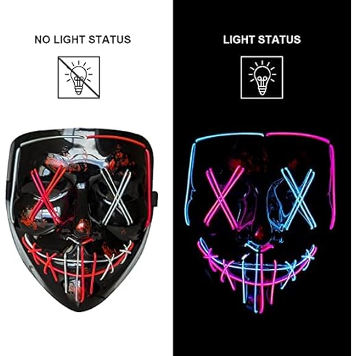 LED Halloween Purge Mask for Parties