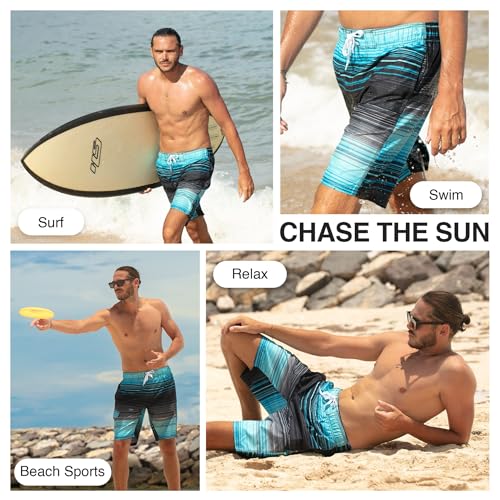 Image of Kanu Surf Men's Big Viper Extended Size Stripe Swim Trunk