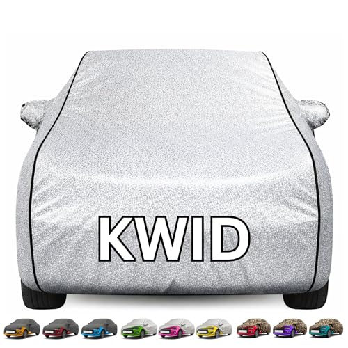 Image of Kayme Premium Silver Kwid Car Cover Waterproof for (All Models & Variants - Petrol, Diesel, CNG & EV) |Speacially Custom Fit with Mirror Pockets |All-Weather Protection - Outdoor Car Body Cover